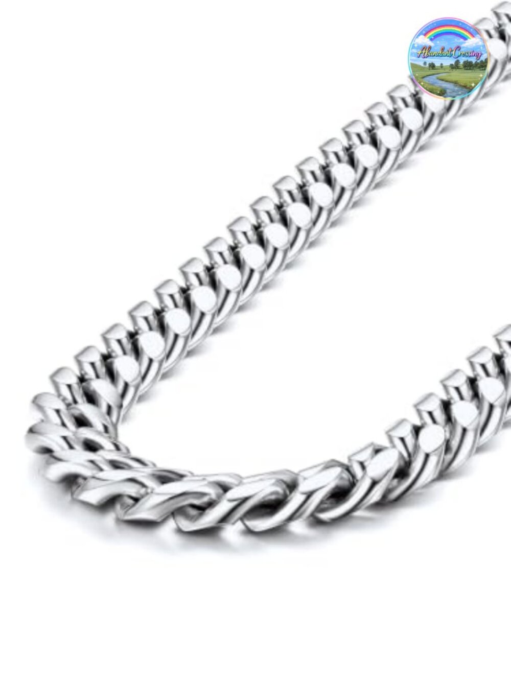 Mens Stainless Steel Cuban Link Chain Necklace 18in Choker